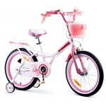 Detský bicykel 18" RoyalBaby Jenny RB18G-4 ružovo-biely 